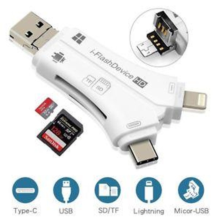 Đầu Đọc Thẻ Nhớ Micro Sd Tf Micro Usb / Lightning / Type