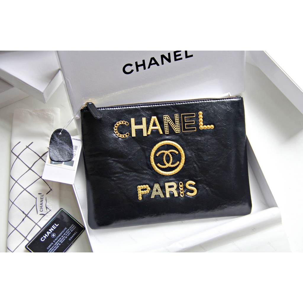 Túi Nữ Cầm Tay Dự Tiệc Charm Chữ Cao Cấp Có Hộp Hình Thật Hàng Sẵn