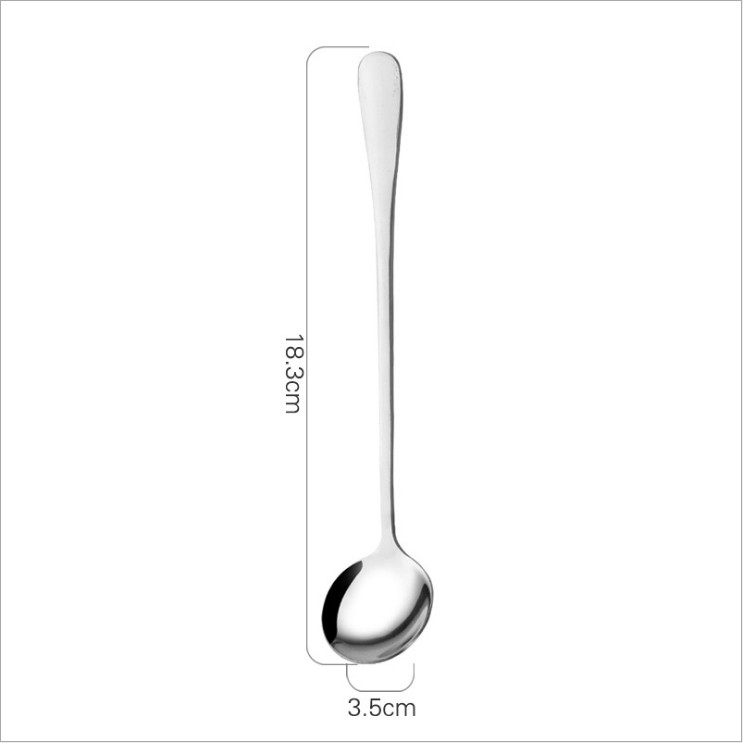 Muỗng cán dài đầu tròn thép không gỉ 1010