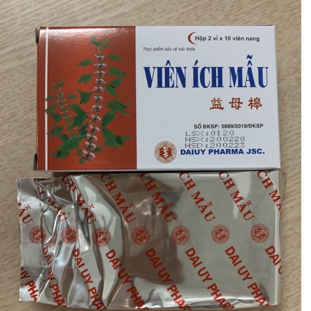 Viên ích mẫu bổ huyết điều kinh (hộp 20 viên )