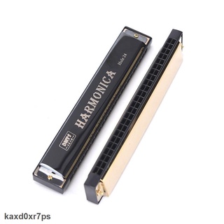 Nhập khẩu Kèn harmonica 24 lỗ phím C tiện dụng cho người mới học chơi nhạc