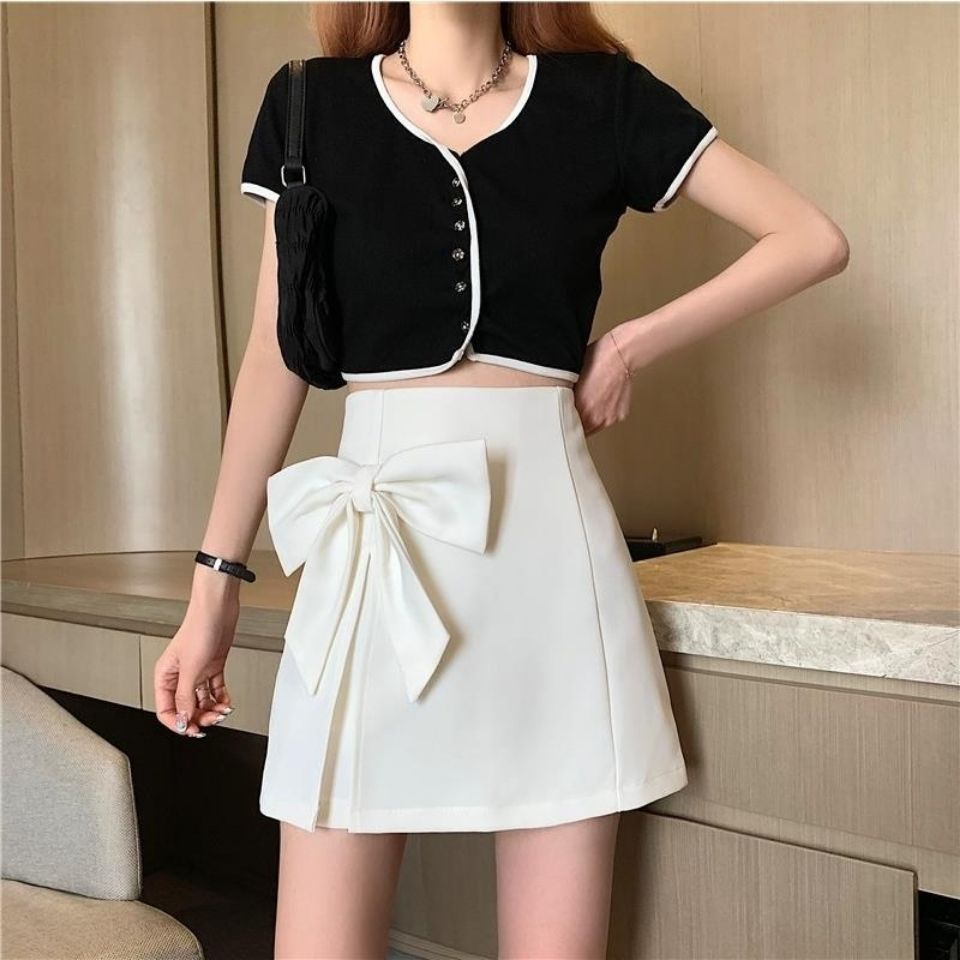 Chân Váy Chữ A Lưng Cao Thiết Kế Mới Thời Trang Mùa Hè Theo Phong Cách Hàn Quốc Dành Cho Nữ