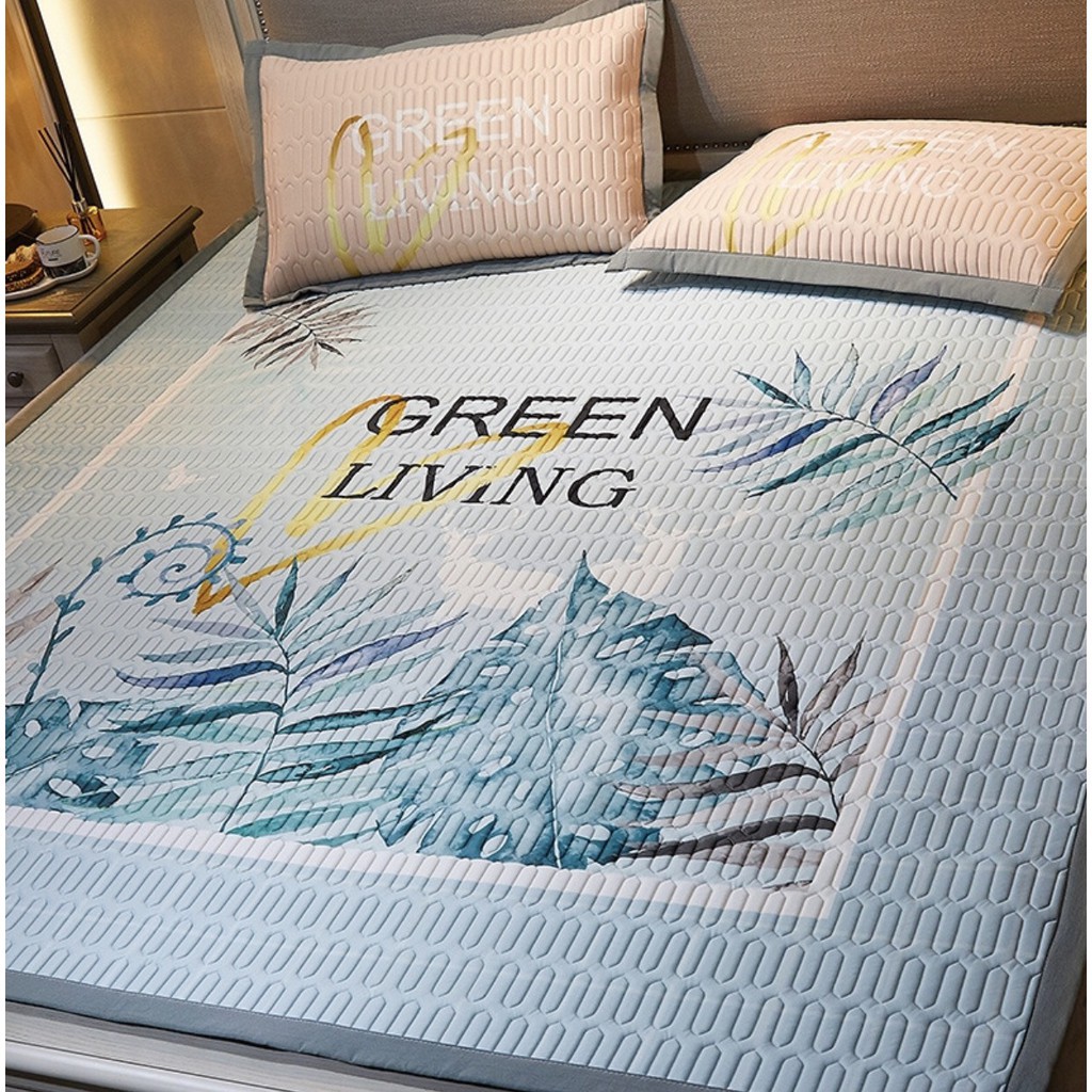 Chiếu Điều Hoà Cao Su Non 5D Hoạ Tiết Green Living trang nhã trungvbhp_shopalot2