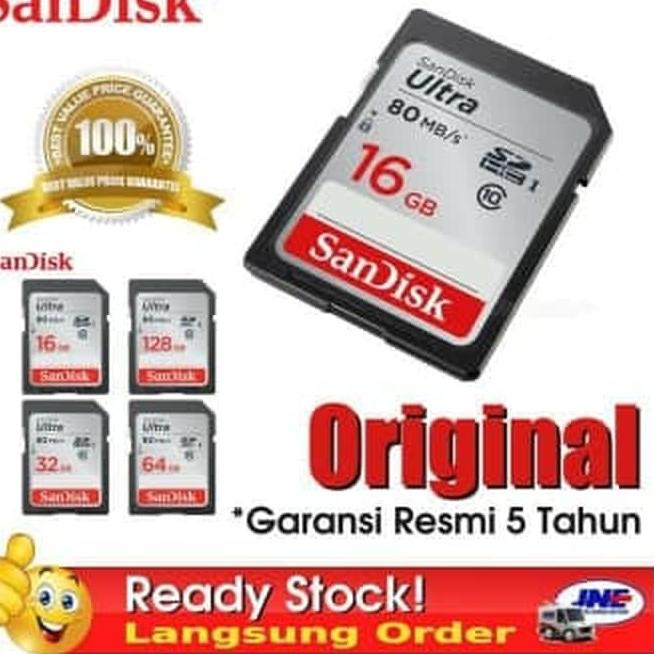 SANDISK Thẻ Nhớ Sdhcard 16gb 80mbps Class 10 / Sd 16gb 80mb / S | BigBuy360 - bigbuy360.vn