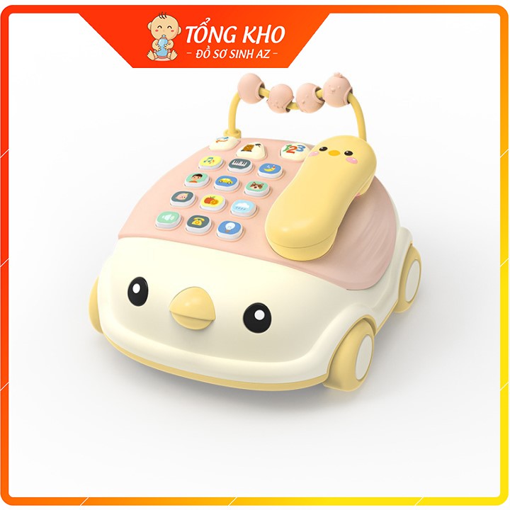 (Tuyển sỉ) Điện thoại đồ chơi hình gà con, mèo con có rất nhiều giai điệu nhạc (có hộp)