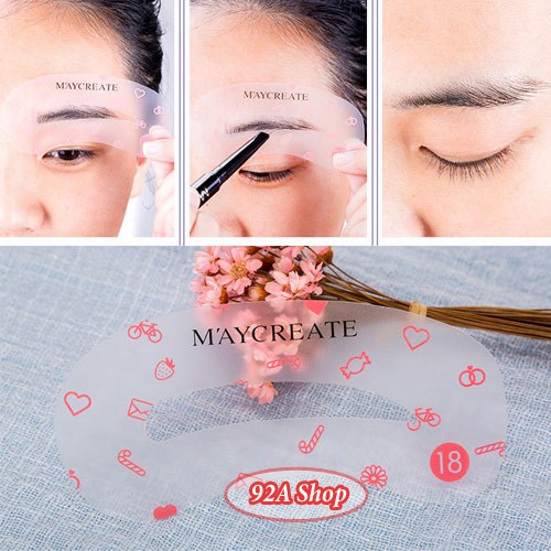 [MAKEUP TOOLS] 24 KHUÂN VẼ CHÂN MÀY CAO CẤP MAYCREATE