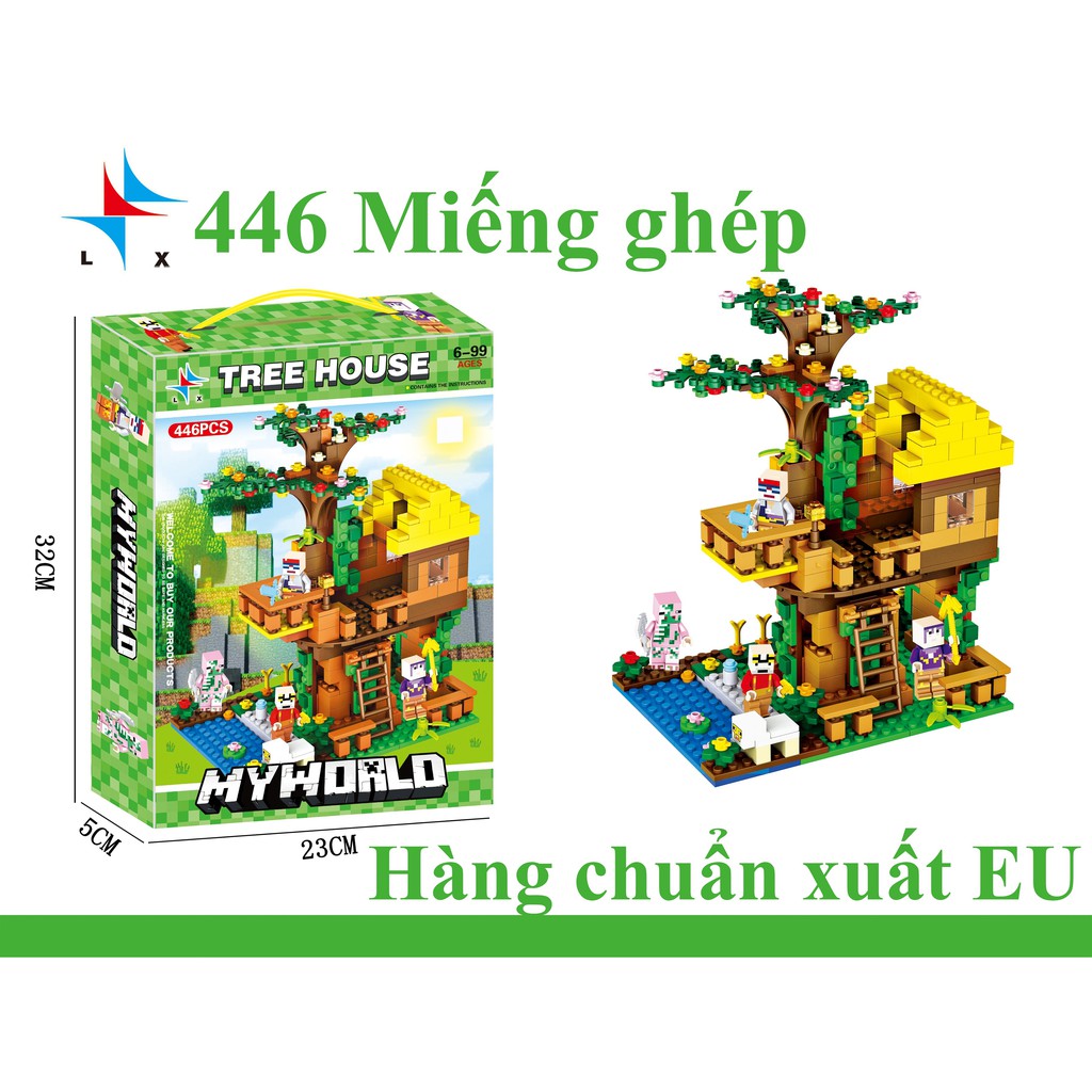 Lắp ráp Ghép Hình Ngôi Nhà Trên Cây GAME MYWORLD (446 Miếng Ghép) SP672