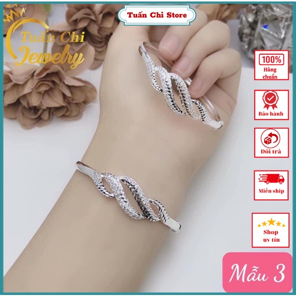 ⚡ MẪU MỚI⚡ Lắc Tay Bạc Nữ, Vòng Tay Dáng Kiềng Cứng, Kiểu Dáng Xinh Xắn, Mẫu Đa Dạng