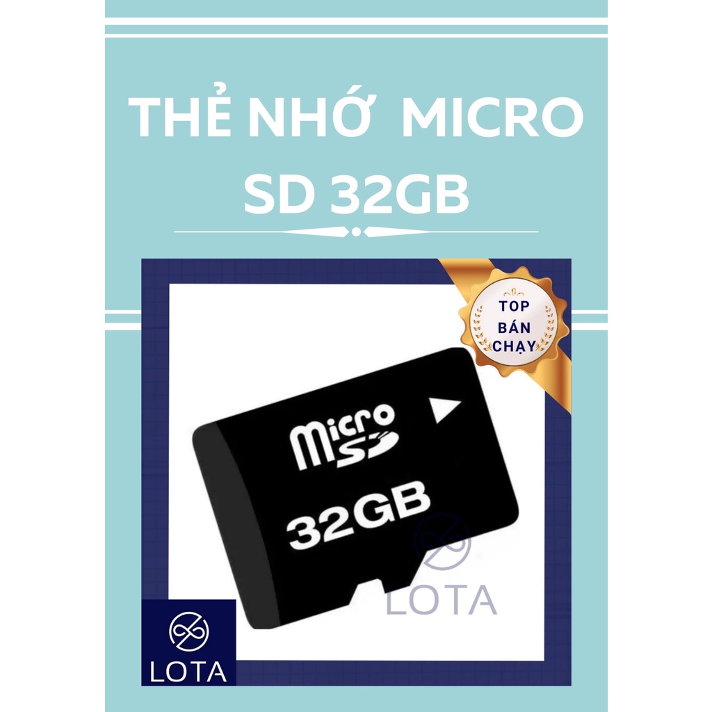 THẺ NHỚ MICRO SD 32GB, memory card 32 gb 32 gygabyte, dùng cho camera điện thoại tablet tốt xịn cao cấp, dung lượng lớn