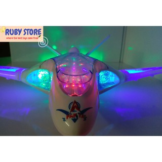 MÁY BAY HIỆN ĐẠI TỰ CHẠY, CÓ ĐÈN, NHẠC (Dùng pin)