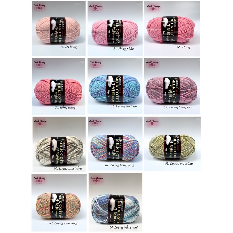 n milk cotton loại 125 gram (bảng màu 1)