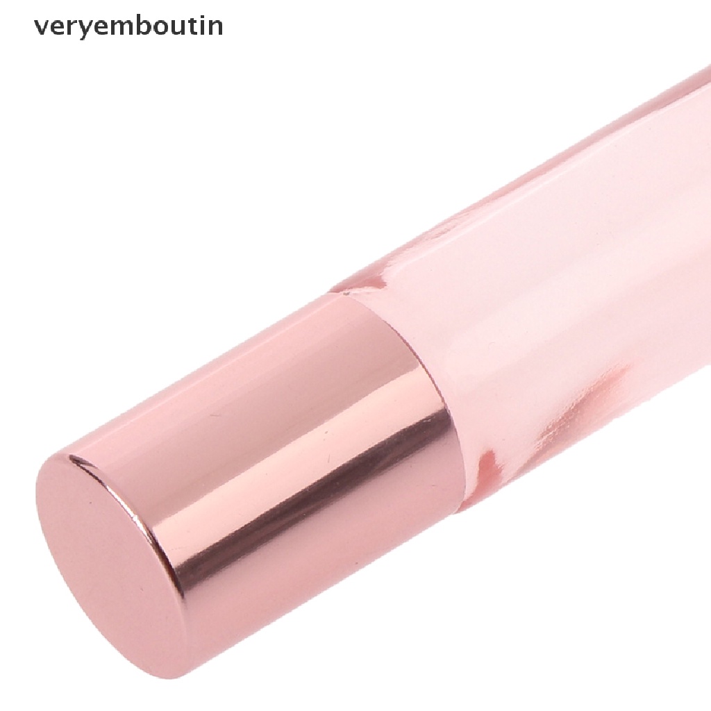 [Hàng mới về] Chai thủy tinh rỗng đựng tinh dầu thơm dạng lăn màu hồng 10ml