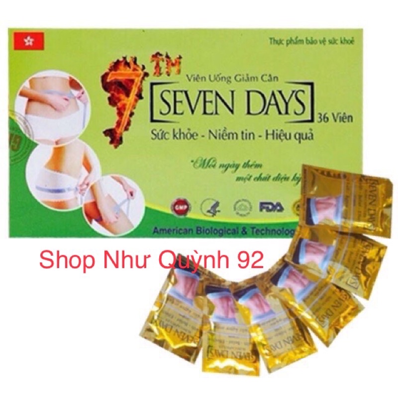 Giảm cân Seven Days - hiệu quả sau 7 ngày (hộp 36 viên) sevendays