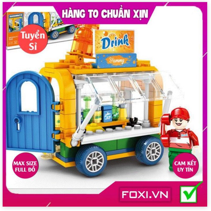 Đồ Chơi Lắp Ráp Cửa Hàng Lưu Động-Trò chơi giải trí bé yêu-phát triển tư duy thông minh IQ