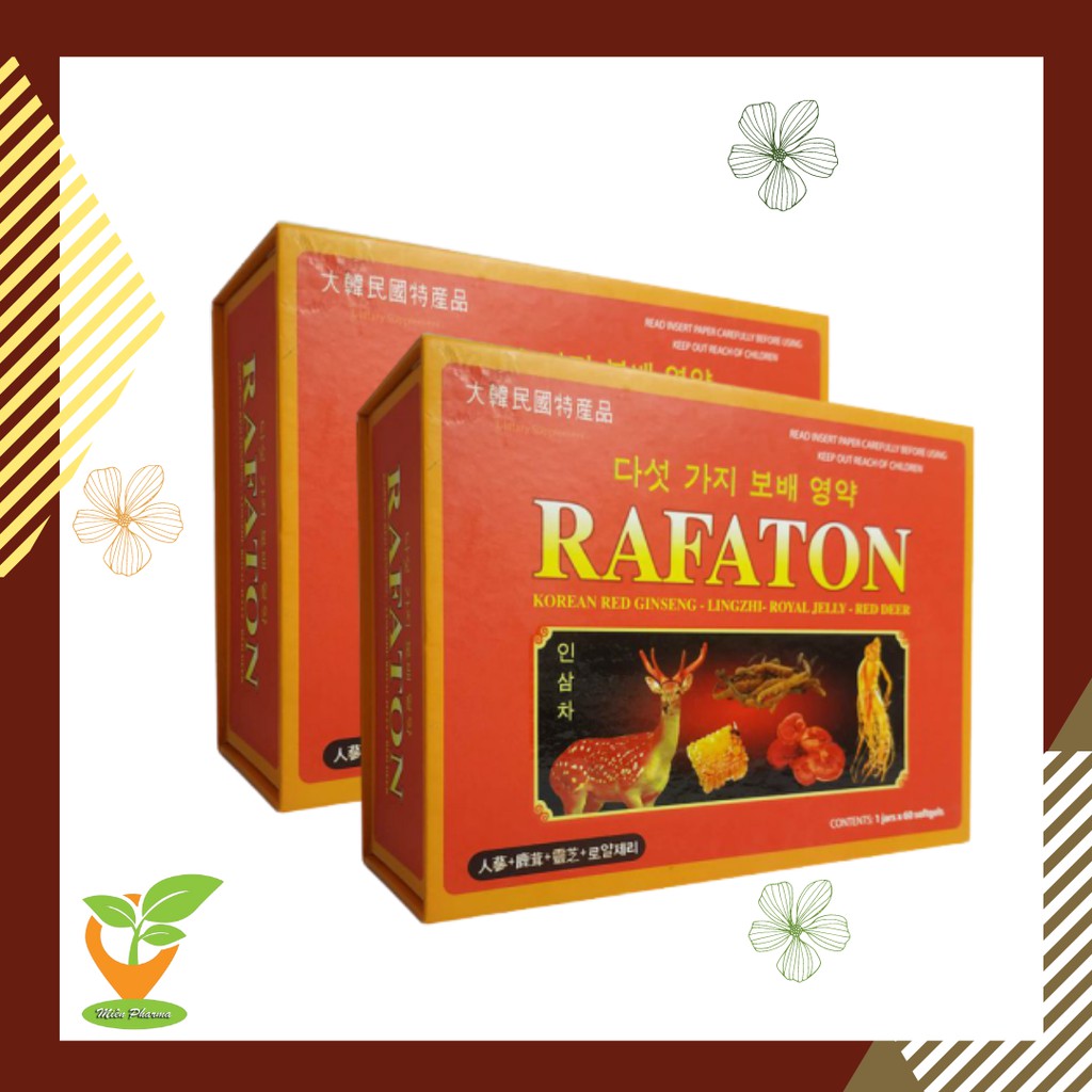 RAFATON - Vitamin, khoáng chất - đông trùng hạ thảo - nhung hươu - pharmaton