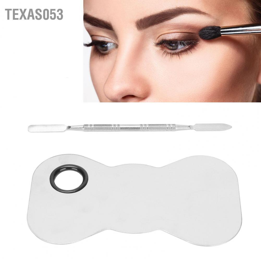 Texas053 Bộ bảng trang điểm mỹ phẩm bằng thép không gỉ Bảng Spatula Makeup Artist Tool