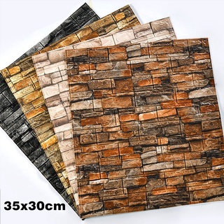 Miếng dán tường giả gạch 3d trang trí phòng khách