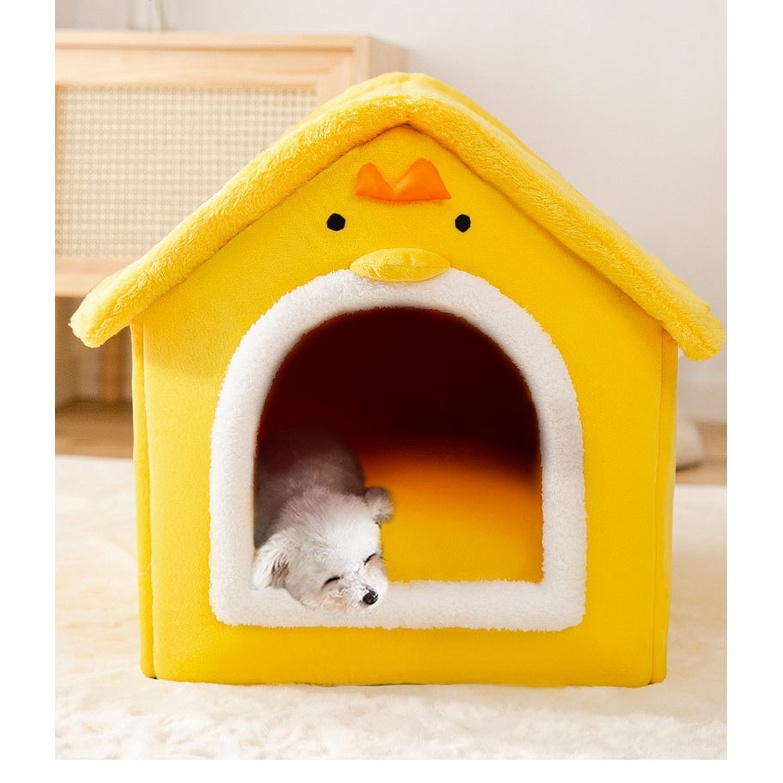 nhà ngủ gà vàng / thỏ xám cho chó mèo