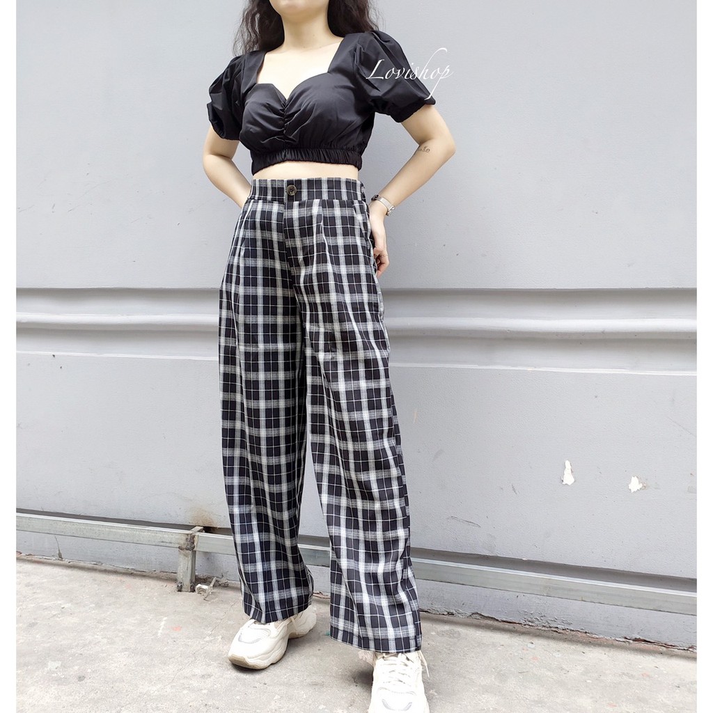 Quần caro ông rộng Lovi