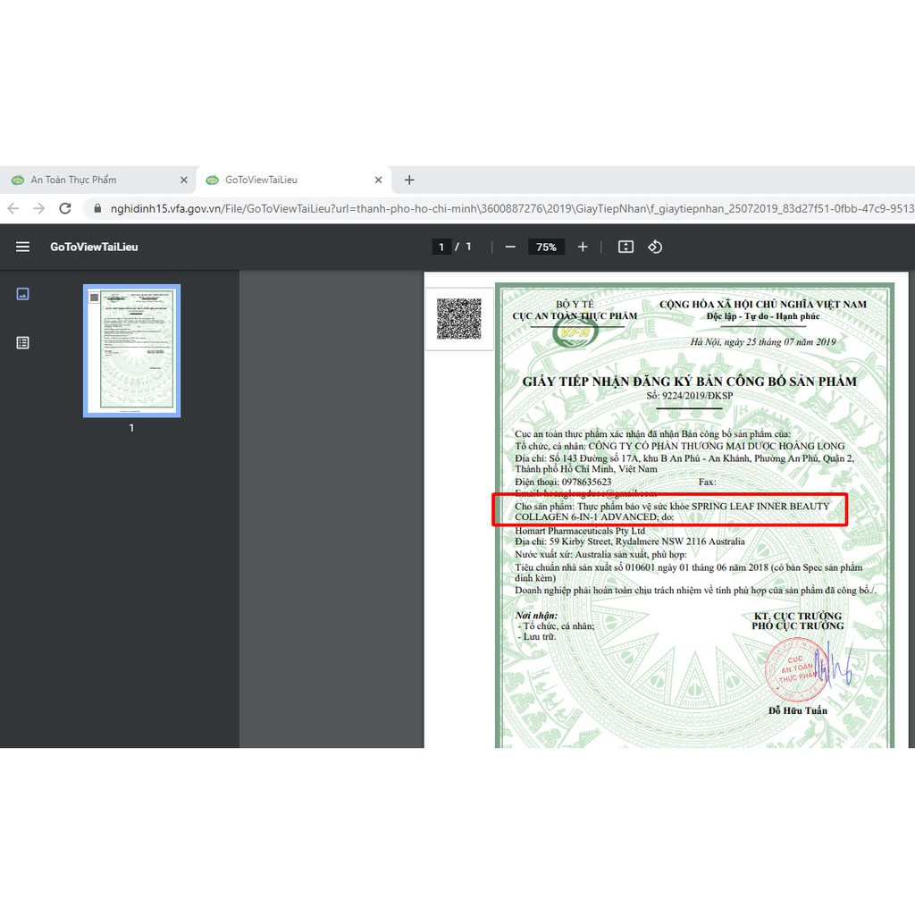 Collagen Springleaf 6 in 1 - 90 viên, 180 viên Úc - Viên Spring leaf inner beauty colagen 6-IN-1 advance | Thế Giới Skin Care