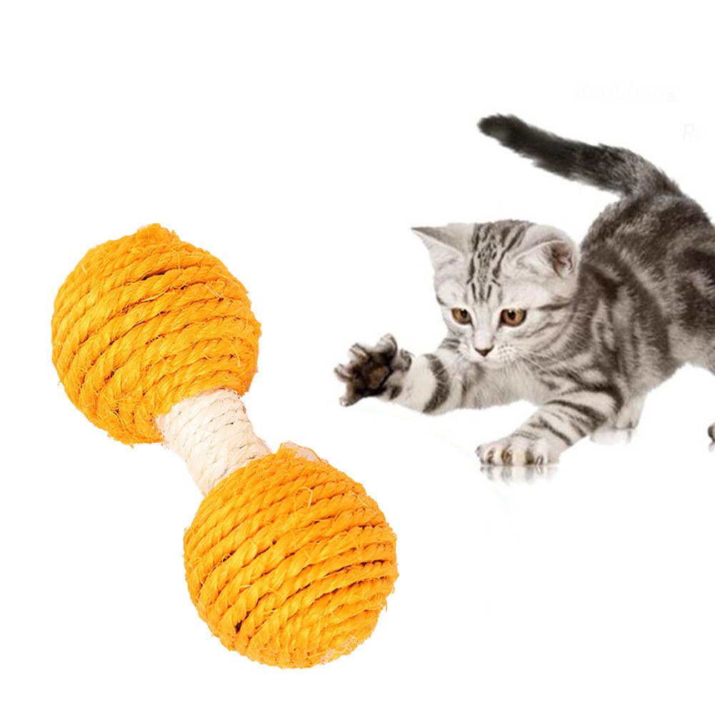 Đồ chơi cào móng cho mèo cưng hình quả bóng tạ