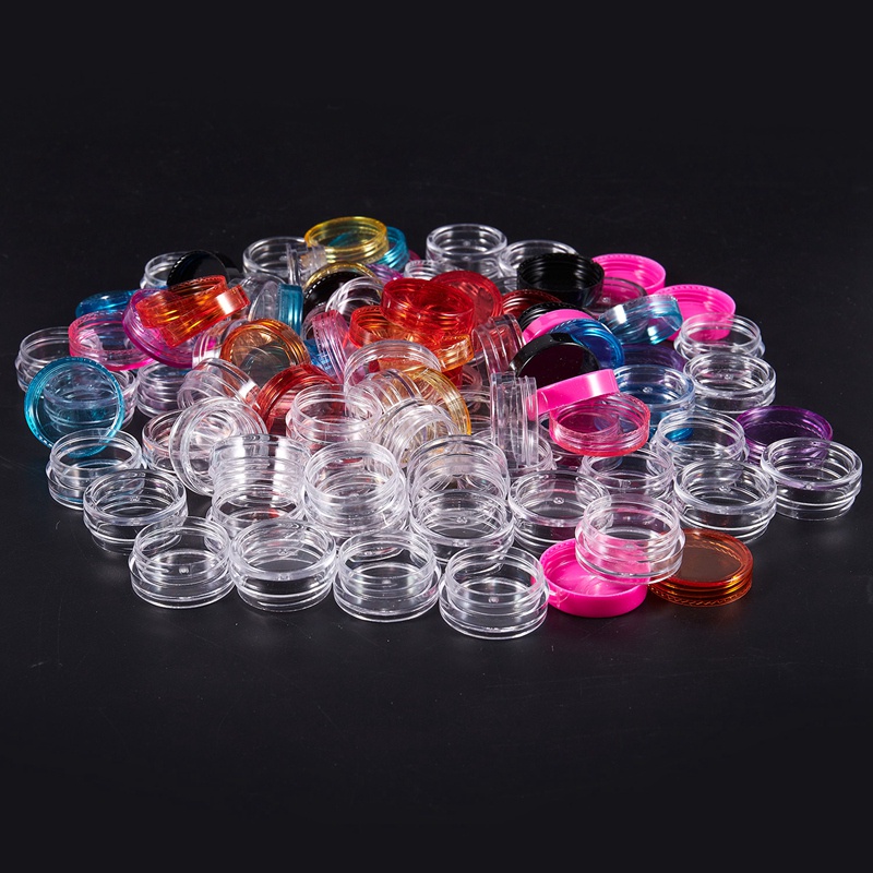 Set 50 Hũ Nhựa Rỗng Đựng Kem Trang Điểm 5G 10 Màu Tùy Chọn