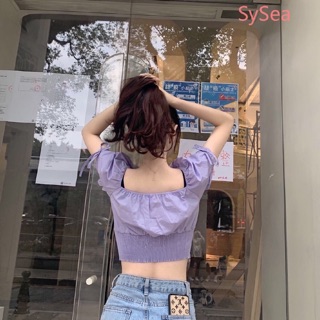 Áo croptop tím lilac hot