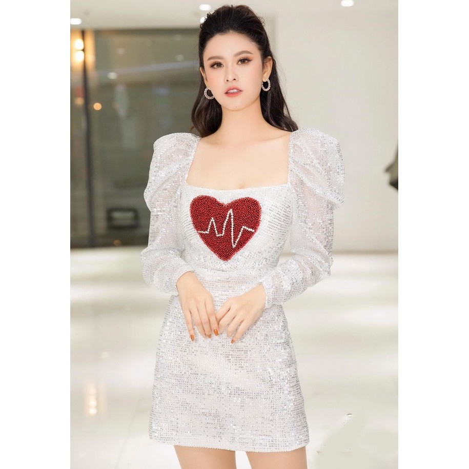 Đầm thun phom chữ A kim sa lấp lánh cực xinh hàng thiết kế cao cấp để đi tiệc | đi đám cưới (cò nhiều size)