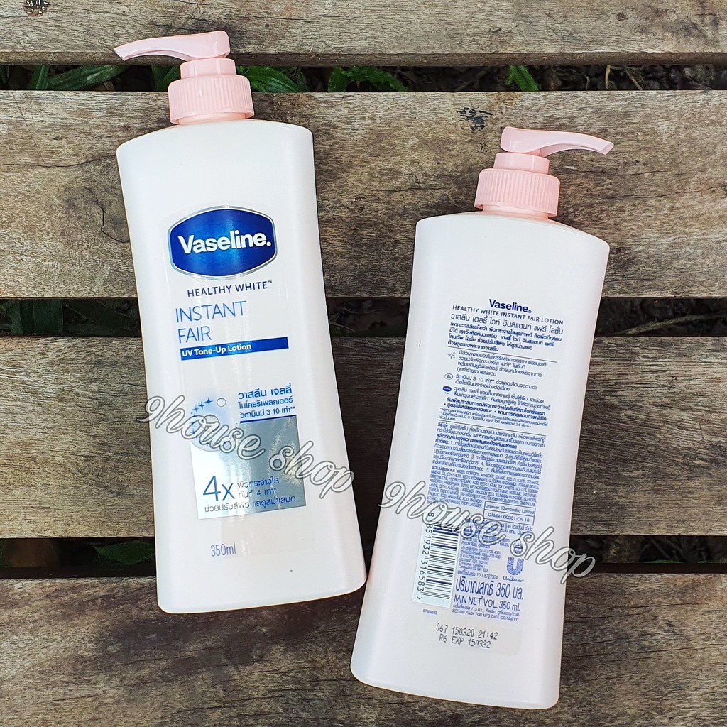 (4X-Chai Có Vòi) 01 Chai Dưỡng Thể Vaseline Healthy White Instant Fair 4X Thái Lan 350ml | BigBuy360 - bigbuy360.vn