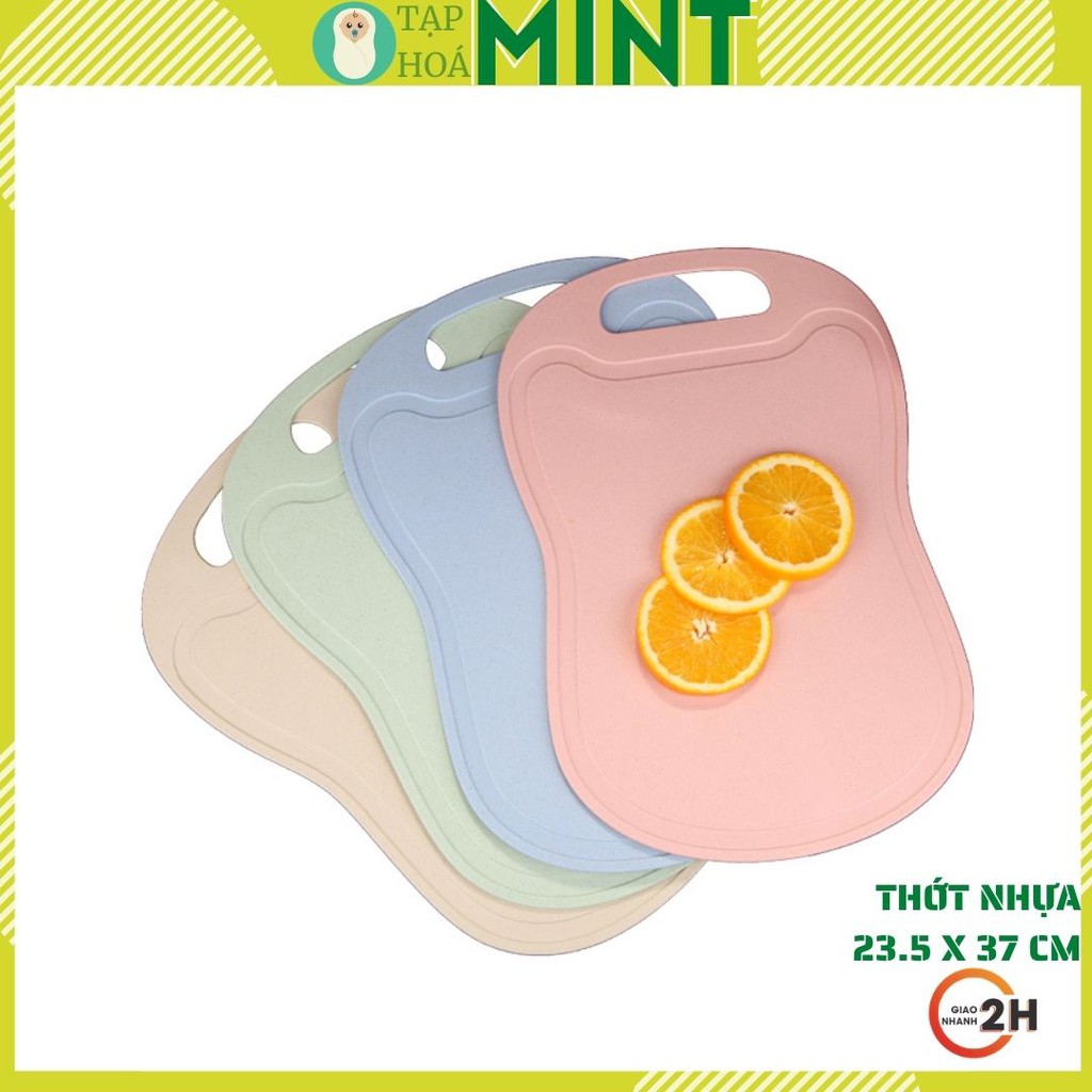 Bộ 4 thớt nhựa dẻo làm bếp, cắt thái rau củ thịt cá riêng biệt - Tạp hoá mint