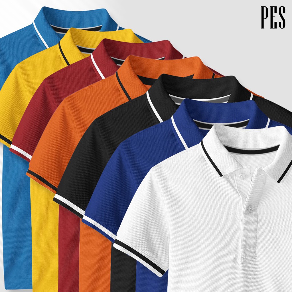 Áo Polo nam trơn PES BASIC 6 màu vải cá sấu siêu mát, giặt không bị xù lông thích hợp mặc nhà, đi chơi, đi du lịch | BigBuy360 - bigbuy360.vn