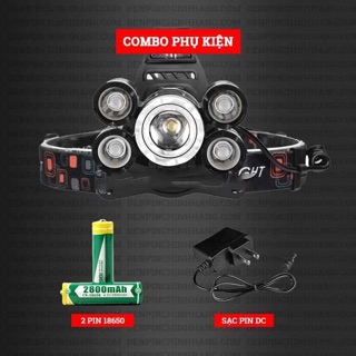 Đèn pin đội đầu 5 bóng Led siêu sáng