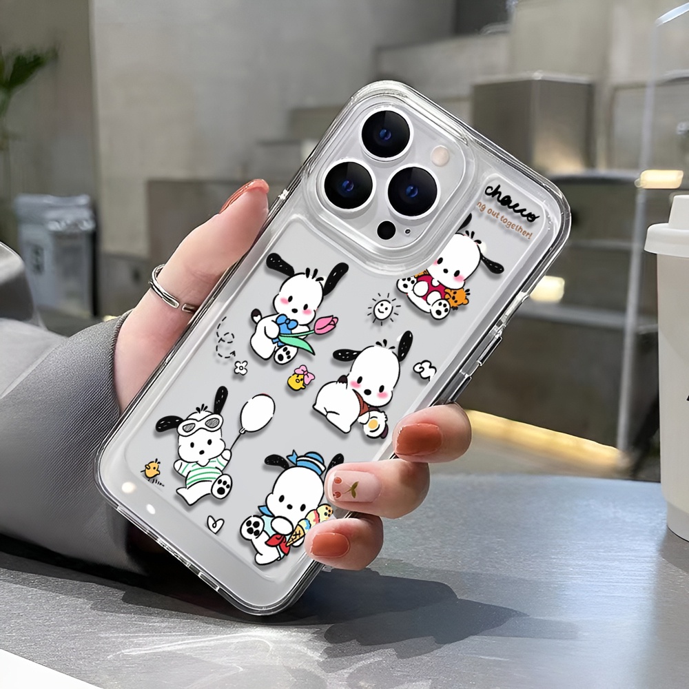 Ốp Điện Thoại Trong Suốt Họa Tiết Hoạt Hình Pochacco Cho iphone 14 Plus 11 13promax 12 7Plus X XS Max 7 8 SE 2020