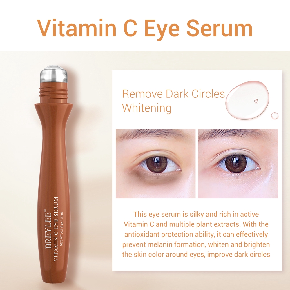 Serum Chăm Sóc Da Mắt Breylee Hyaluronic Acid Vitamin C Giảm Quầng Thâm Làm Săn Chắc Da 0.5Ffz/15ml