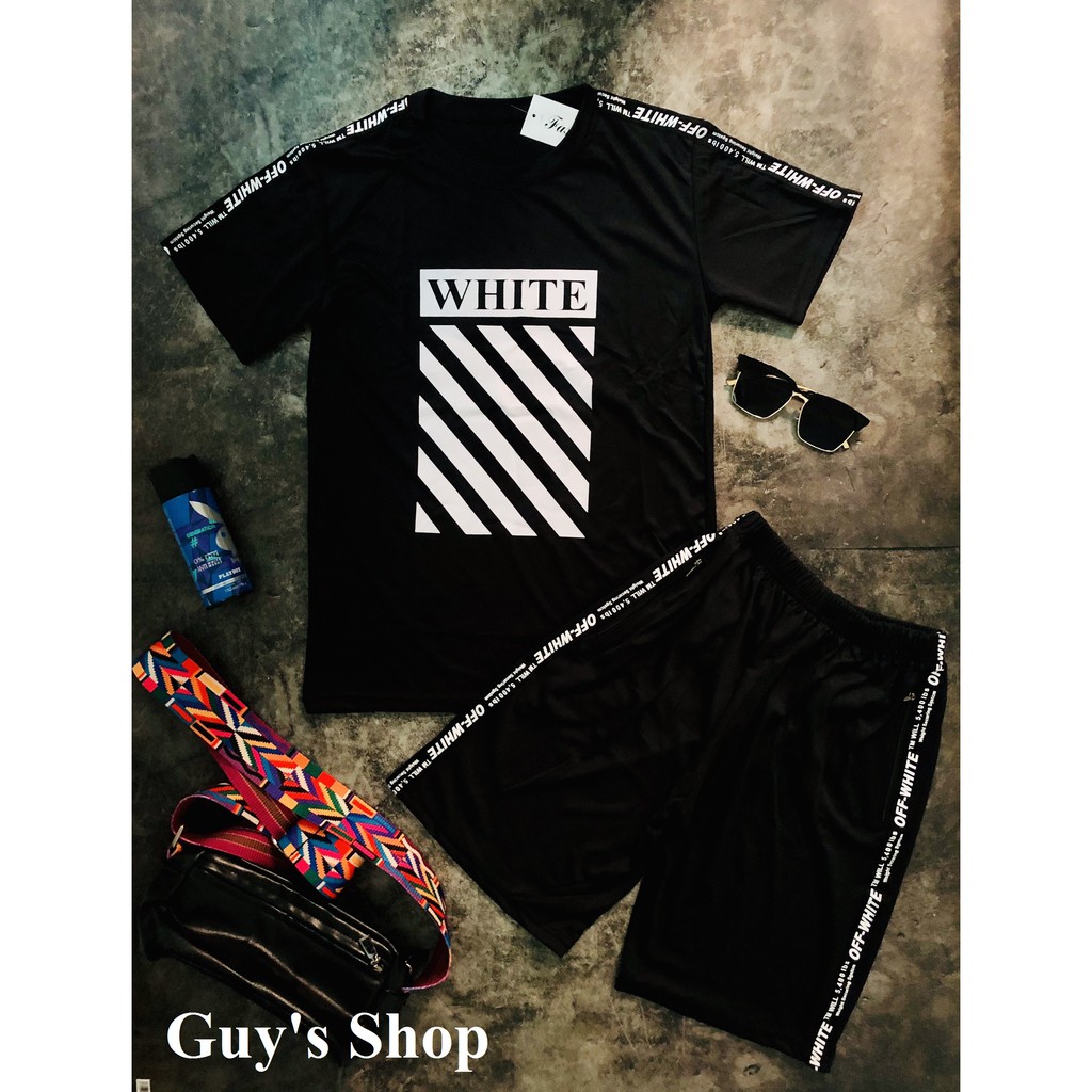 [Bán Chạy] Bộ hè nam White đen unisex Hàn Quốc | BigBuy360 - bigbuy360.vn