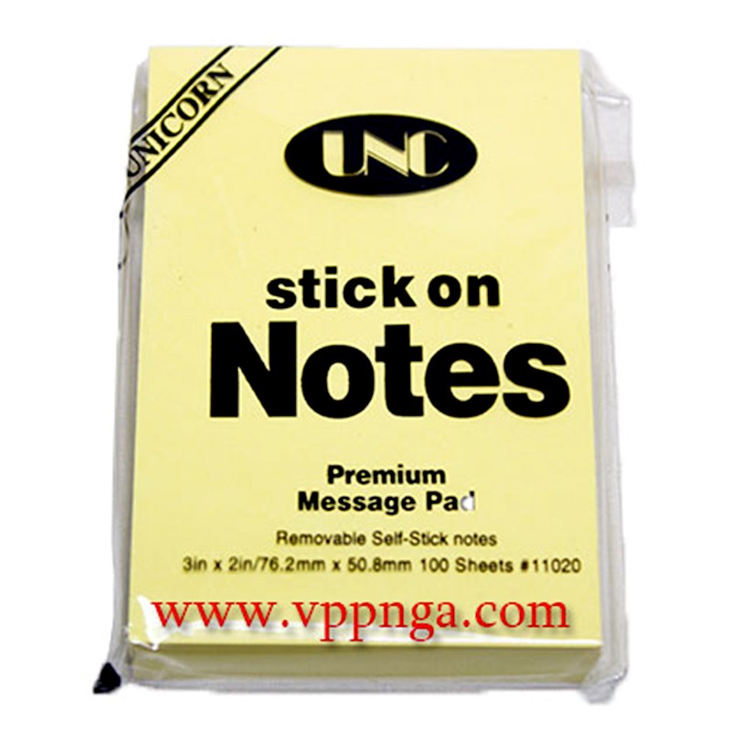 Giấy Note UNC (3x2) inch, (1 xấp)