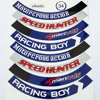Tem vành bản to RACING BOY - MS34