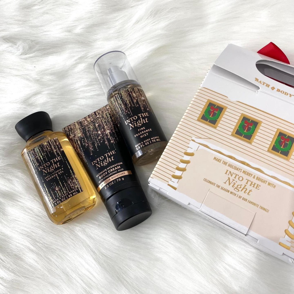 Set quà body mist mini 3 món Bath & Body Works INTO THE NIGHT