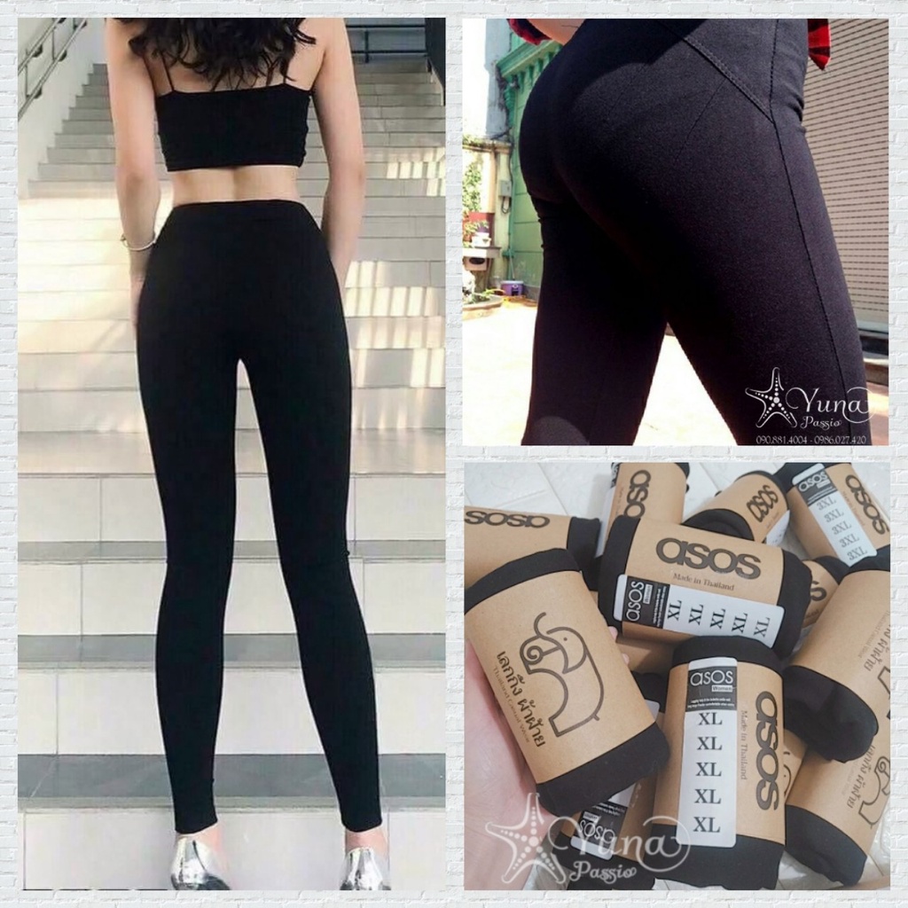 HÀNG THÁI Quần Legging Nữ Nâng Mông CẠP CAO Loại 1 - Quần Legging ASOS THÁI LAN