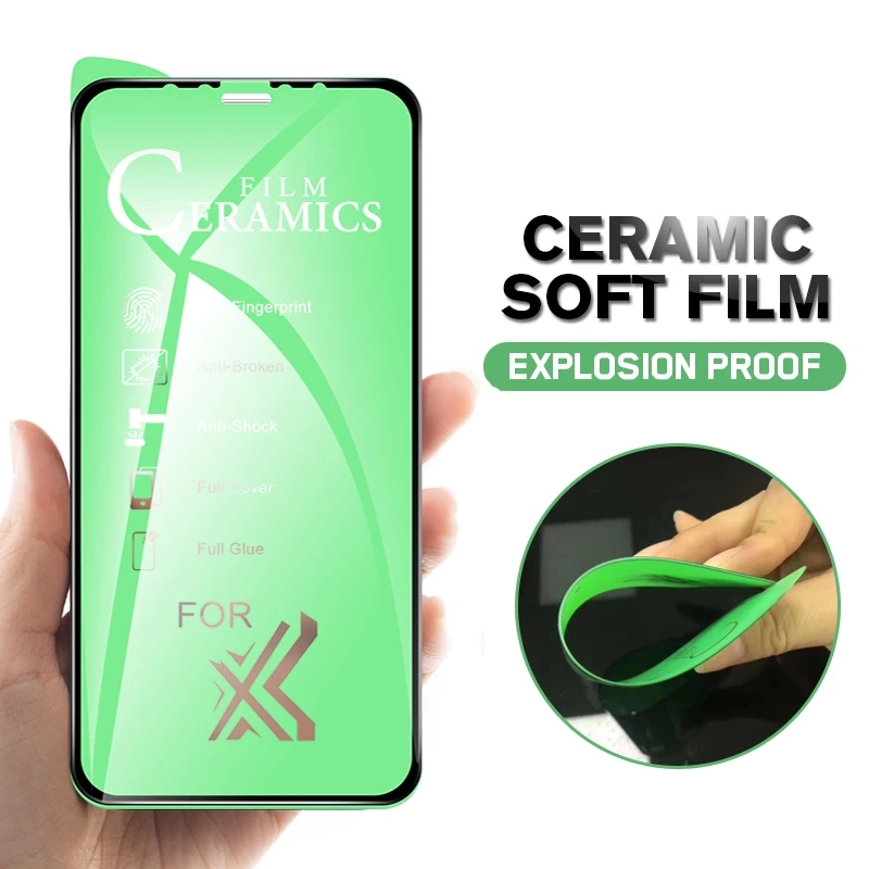 Ốp Điện Thoại Kính Cường Lực Mềm Bảo Vệ Toàn Diện Cho iPhone 14 13 12 11 Pro X XR XS Max 8 7 6 6s 14 Plus
