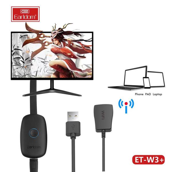 CHÍNH HÃNG EARLDOM Cáp HDMI Không Dây Kết Nội Điện Thoại/ Máy Tính Với Tivi/ Máy Chiếu Earldom W3+ bằng Wifi | Phụ Kiệ