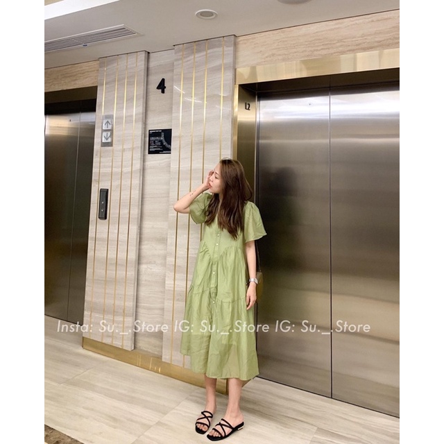 Set váy tơ voan lụa cúc dọc kèm váy 2 dây S315 SUSTORE | BigBuy360 - bigbuy360.vn