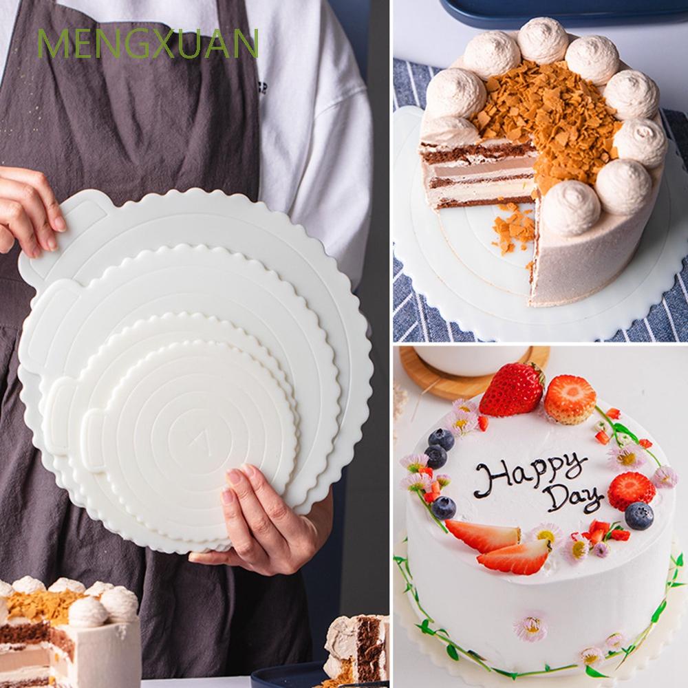 Khay Nhựa Tròn 4 / 6 / 8 / 10inch Có Tay Cầm Có Thể Tái Sử Dụng Để Đựng Bánh Kem Trang Trí Tiệc Cưới