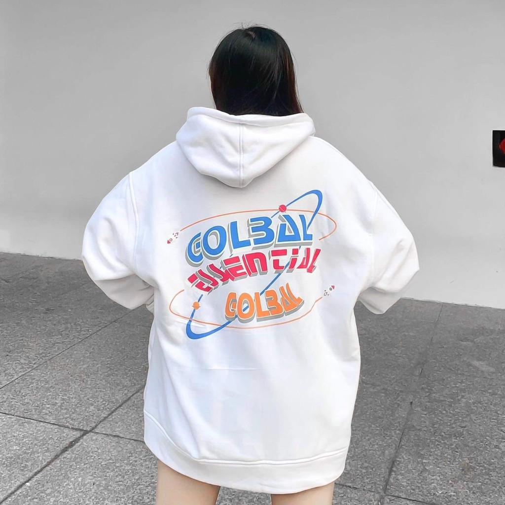 Áo Khoác Nỉ Bông GOLBAL Hoodie Phối Dây Kéo Form Rộng Ulzzang Unisex