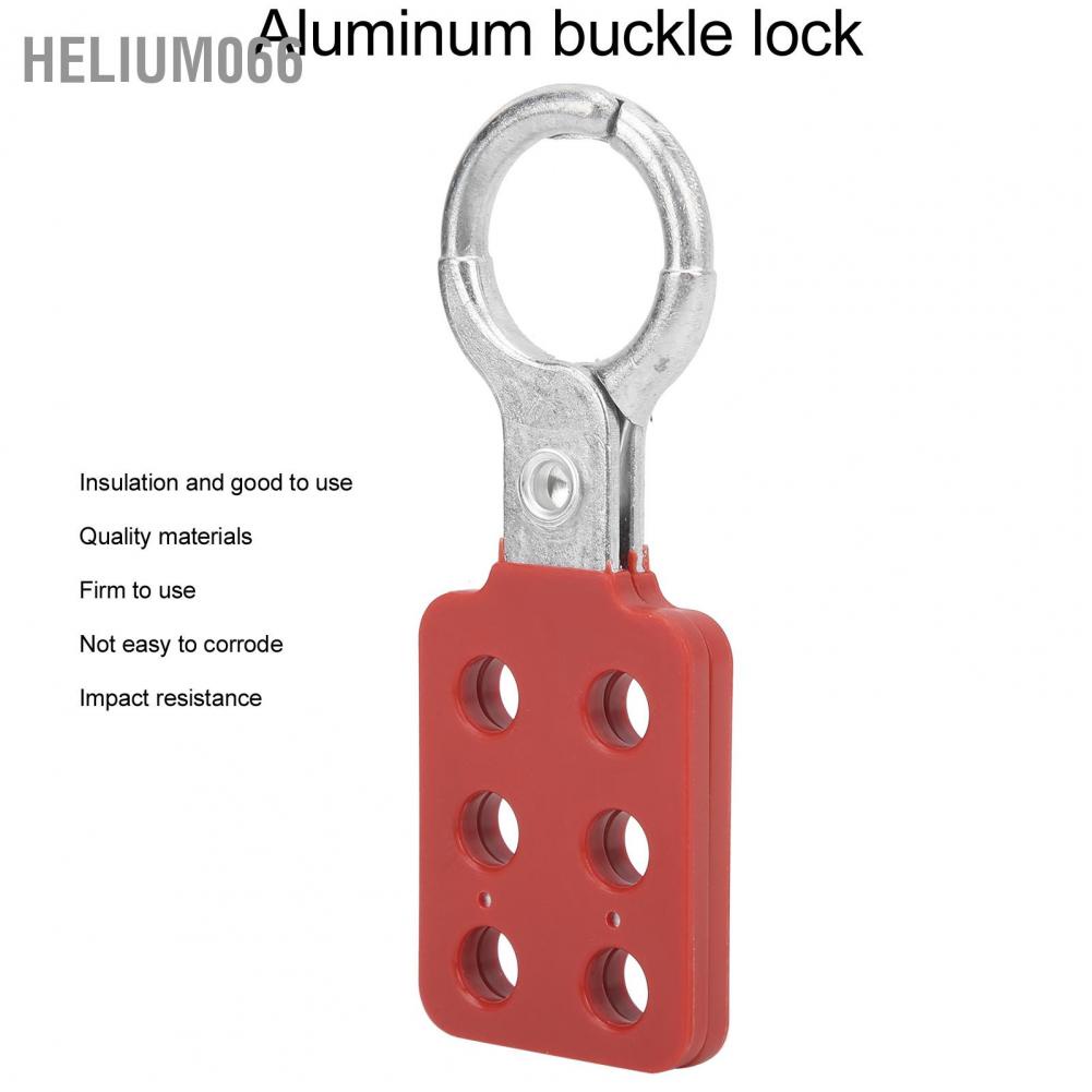 10 cái Khóa Lockout Hasp 25mm / 1.0in 6 lỗ Nhôm màu đỏ cho ngành công nghiệp hóa chất Điện Dầu mỏ Than Helium066