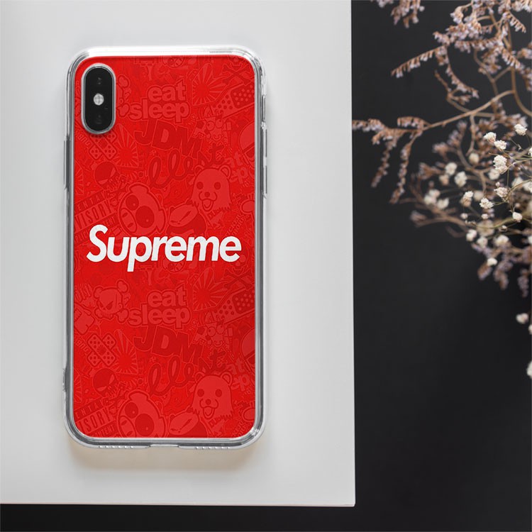 Ốp iphone màu sắc logo supeme hiếm Ốp silicon màu đỏ Iphone 7/8/8Plus/X/Xs/Xs Max/11/11 Promax/12/12 Promax SUPPOD00152