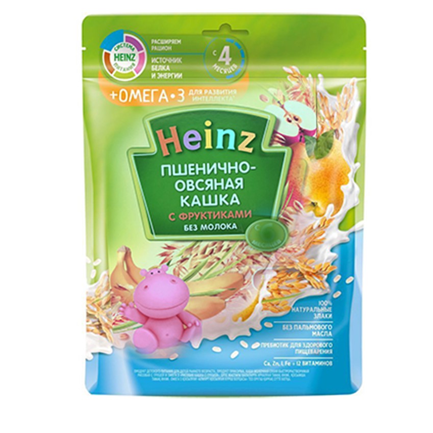 Bột ăn dặm Heinz nga vị lúa mạch, táo, chuối, lê gói 250g