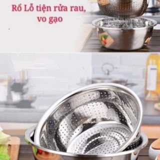 bộ 5 rổ- chậu inox