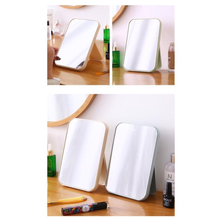 Gương Trang Điểm Công Chúa Một Mặt Để Bàn Có Thể Gấp Gọn Hình Chữ Nhật Phong Cách Hàn Quốc