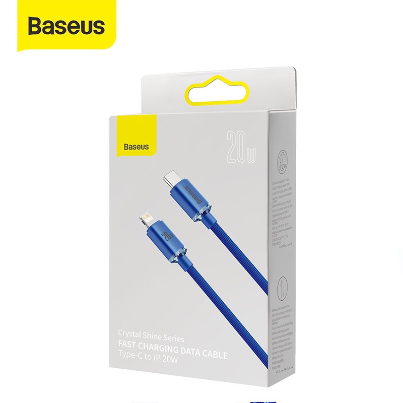 Cáp sạc PD20W Baseus Crystal Shine Type-C to Lightning dài 120CM dây nylon truyền dữ liệu ổn định cho iPhone